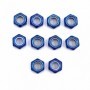 Pack de 10 Ecrou Nylstop en Aluminium 7075 M8 x (1.25mm) Anodisé Bleu