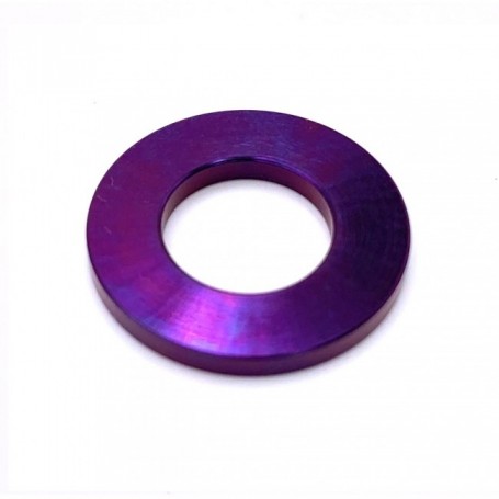 Rondelle Plate Grand Diam√®tre Exterieur en Titane M5 (Diam Ext 15mm) - DIN 9021 Violet